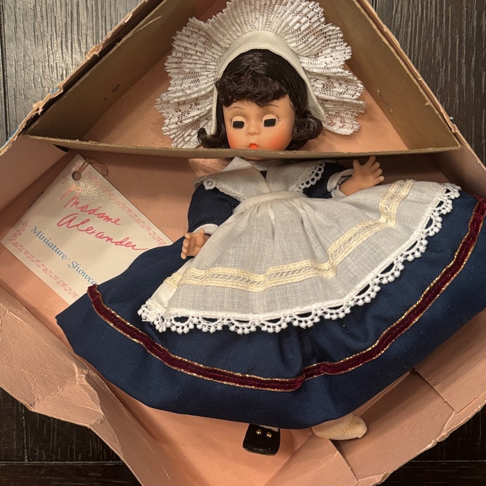 France Madame Alexander Doll in Navy and White Attire